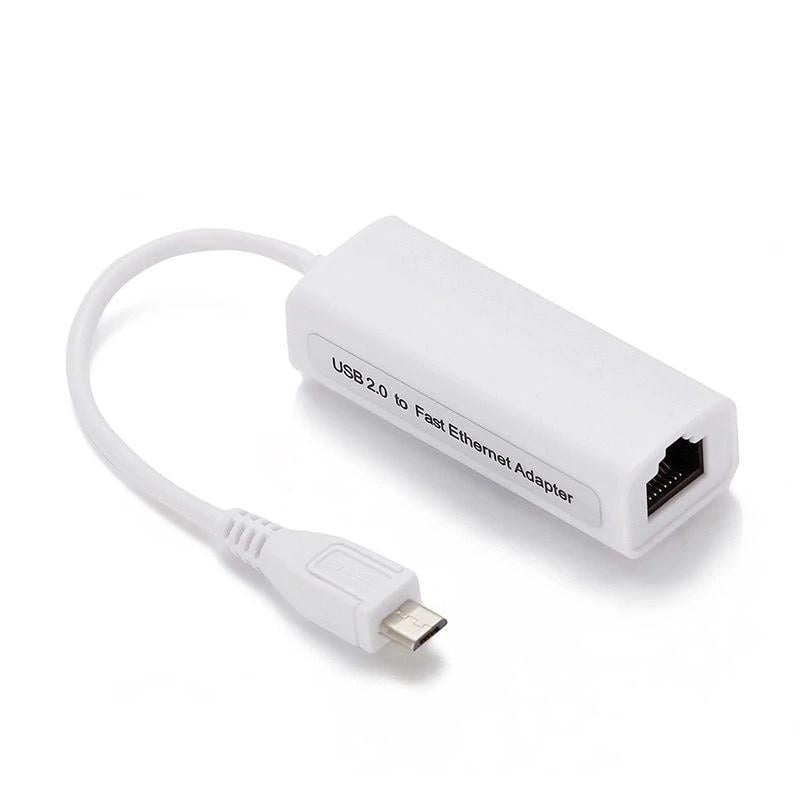 Адаптер-перехідник SUNROZ micro-USB Male-RJ45 LAN Ethernet Female White (A48591) Адаптер-перехідник SUNROZ micro-USB Male-RJ45 LAN Ethernet Female White (A48591)