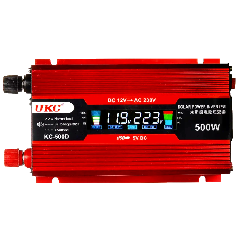 Автомобильный инвертор 12V-220V 500W с LCD дисплеем вольтметром (21039359)
