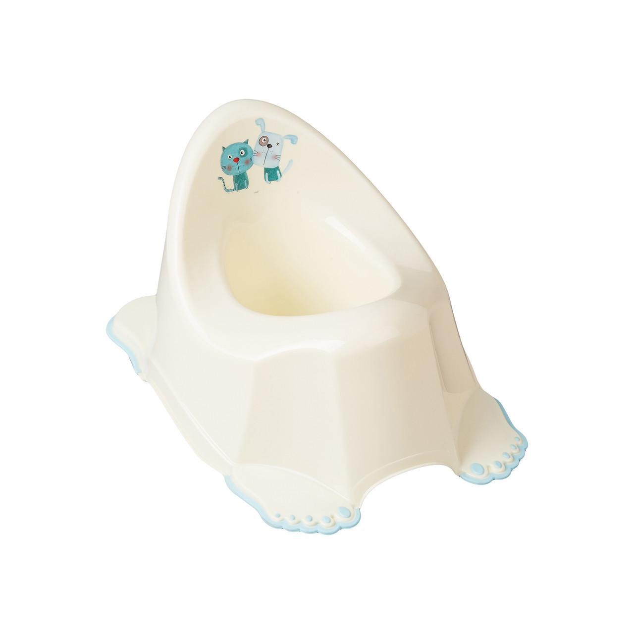 Горшок Tega Baby PO-062-102 Пес и Кот с противоскользящей резиной и музыкой Кремовый (5902963010384)