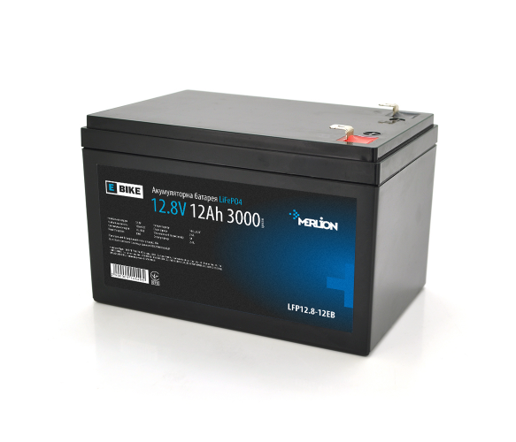 Аккумуляторна батарея Merlion LiFePO4 12,8V 12AH для электротранспорта