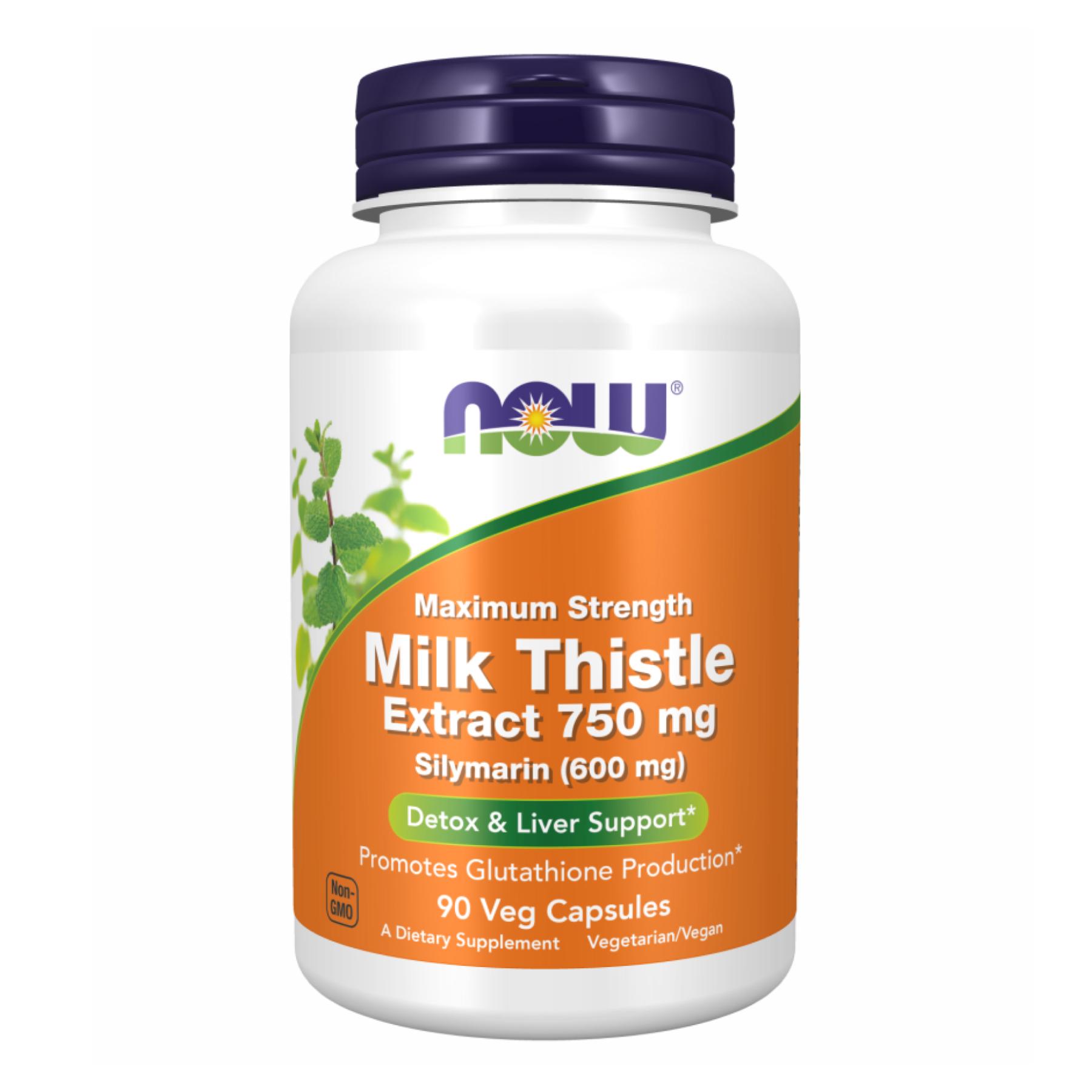 Натуральная добавка Milk Thistle Extract 750 mg Silymarin 600 mg 90 vcaps (2022-10-2313)