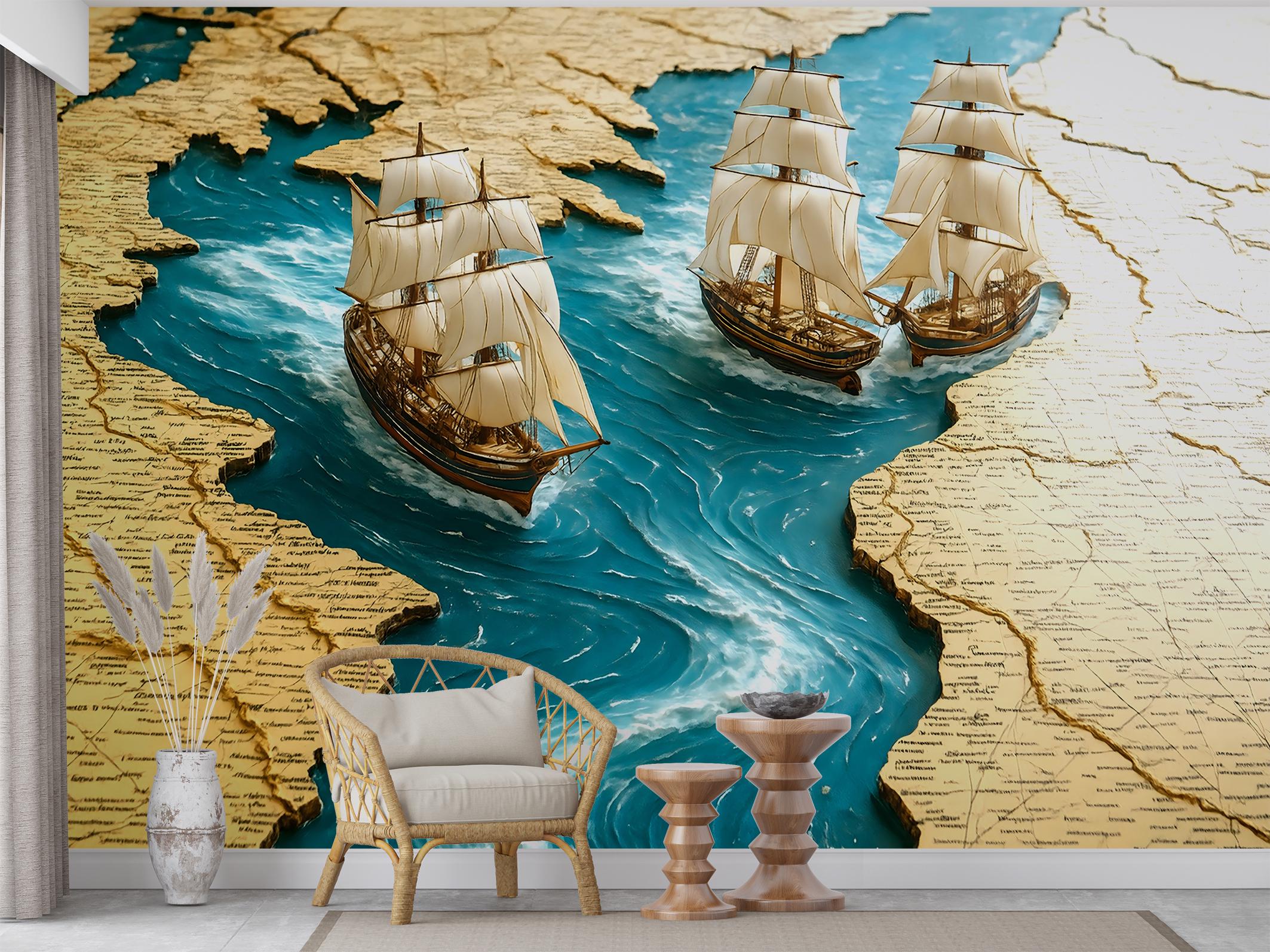 Фотообои флизелиновые Upstream Морское путешествие через карту 230х153 см (SPF-163/3) - фото 8 Фотообои флизелиновые Upstream Морское путешествие через карту 230х153 см (SPF-163/3) - фото 8