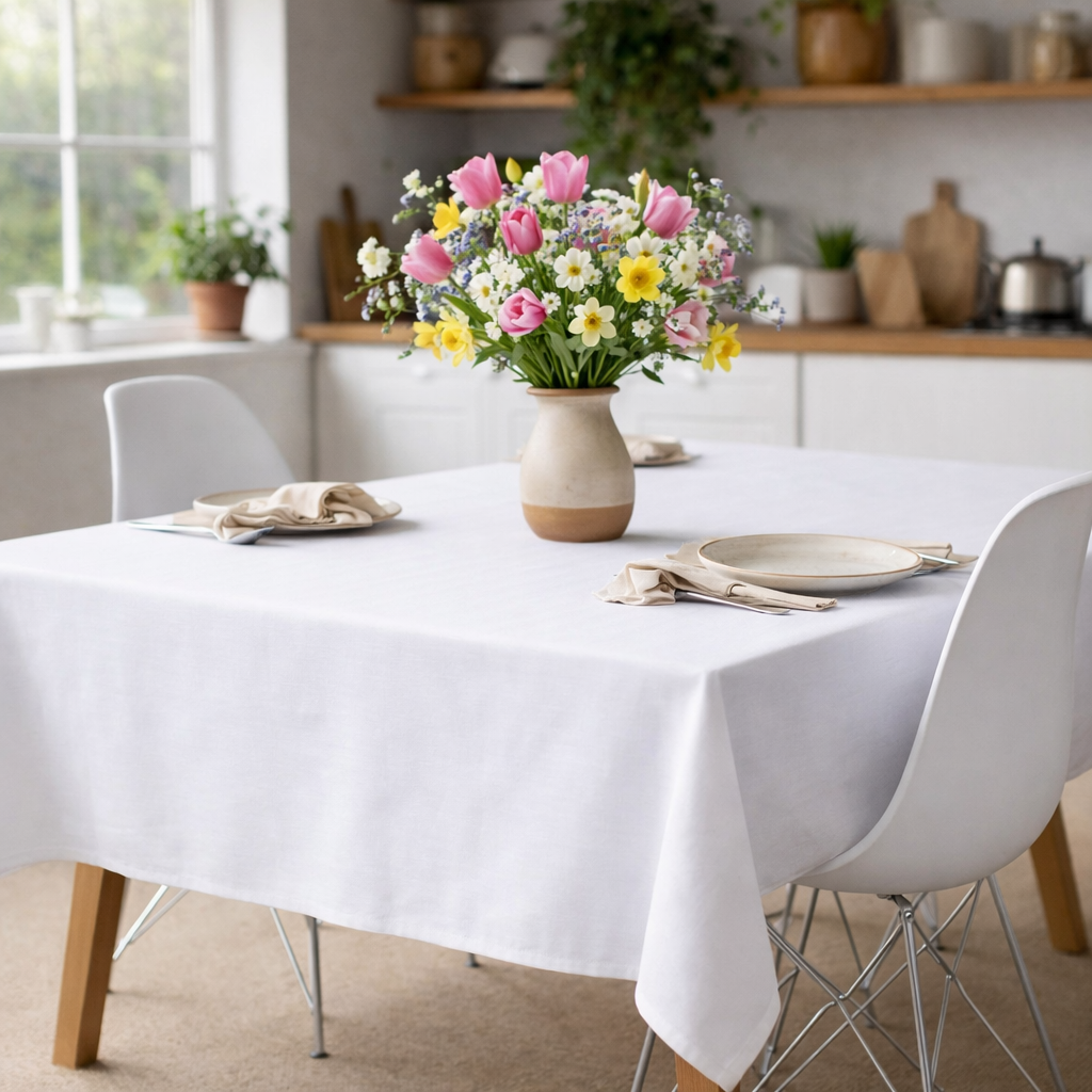 Скатерть водоотталкивающая тефлоновая 140x220 см Белый (tablecloth140220red) Скатерть водоотталкивающая тефлоновая 140x220 см Белый (tablecloth140220red)