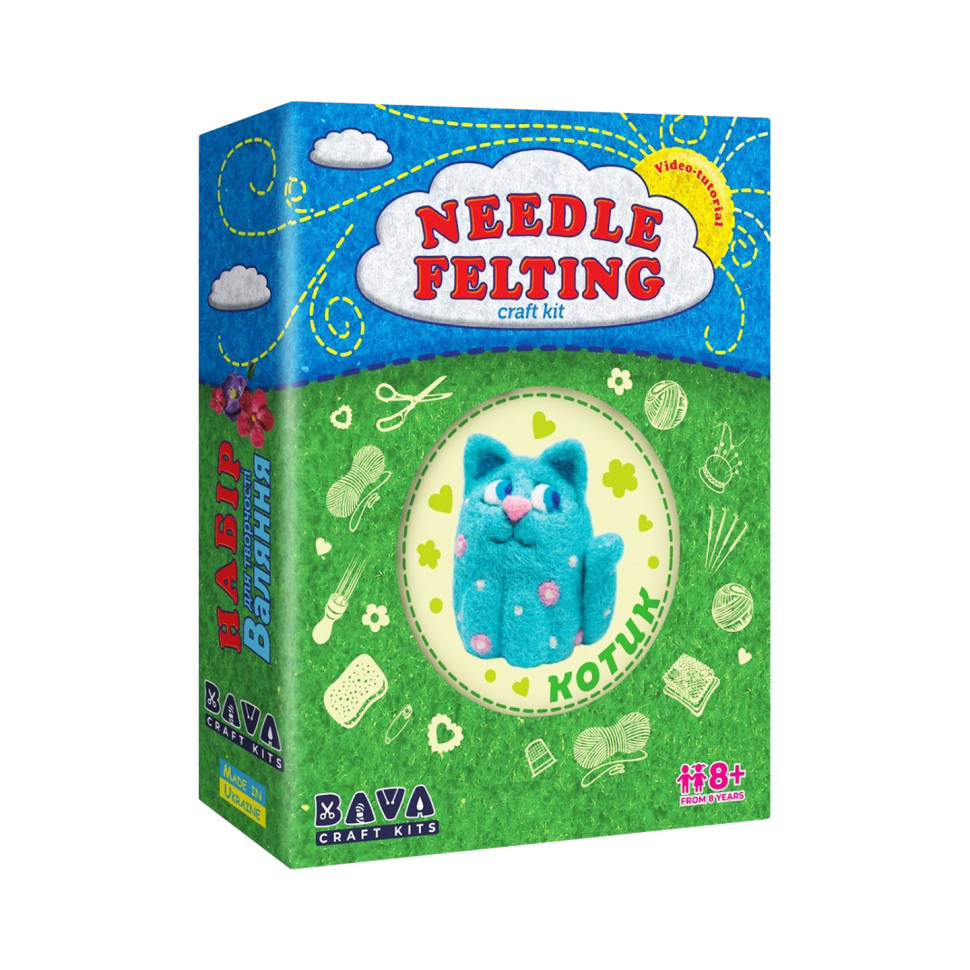 Набор для творчества Умняшка Валяние игрушки Голубой котик (ВАЛ-002) Набор для творчества Умняшка Валяние игрушки Голубой котик (ВАЛ-002)