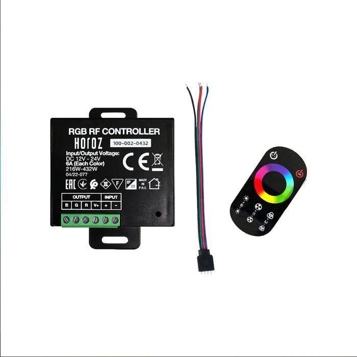 Контроллер HOROZ ELECTRIC RGB для светодиодной ленты 216-432W 12V-24V IP20 6A CONTROLLER RGB RF (100-002-0432-010) Контроллер HOROZ ELECTRIC RGB для светодиодной ленты 216-432W 12V-24V IP20 6A CONTROLLER RGB RF (100-002-0432-010)