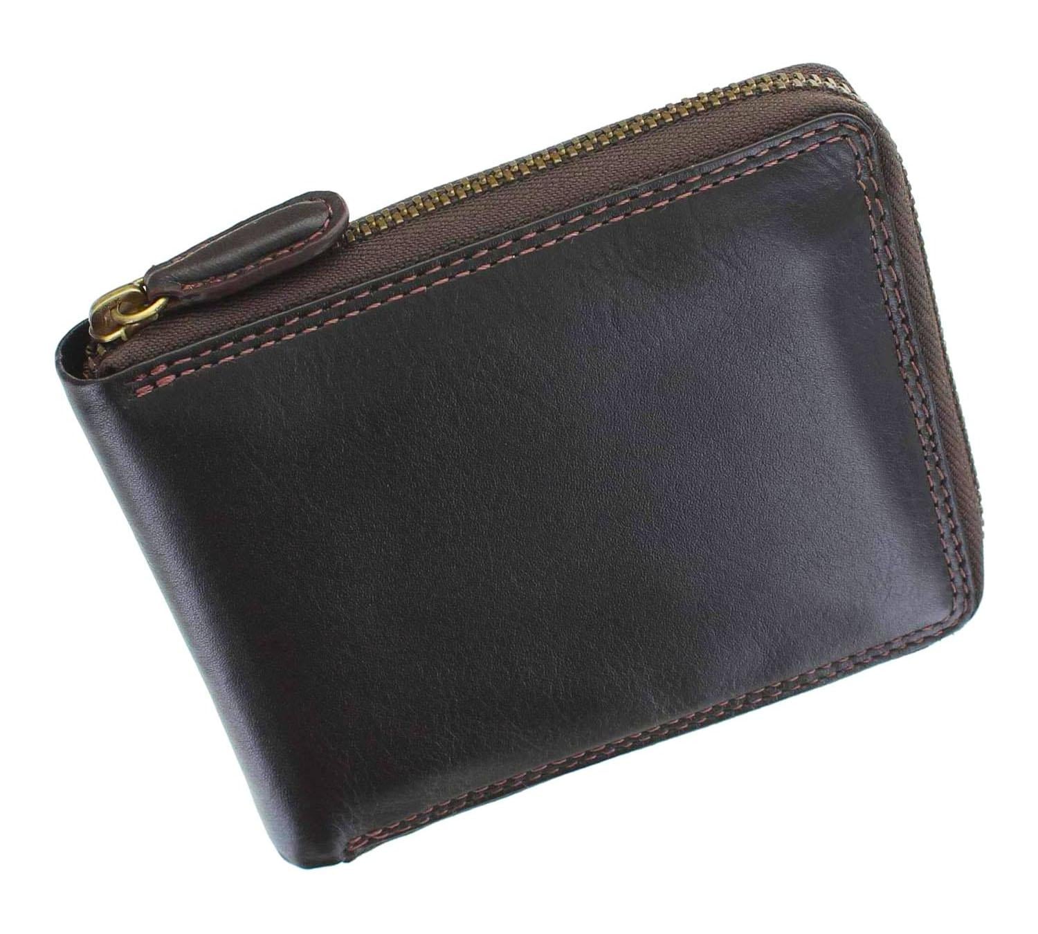 Кошелек мужской кожаный Visconti HT14 Camden c RFID Chocolate