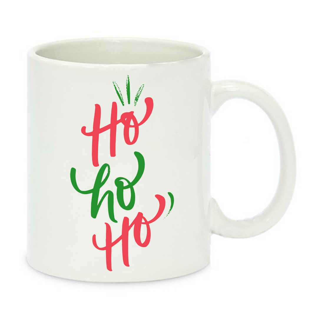 Чашка с принтом Ho Ho Ho 330 мл Белый (001231)