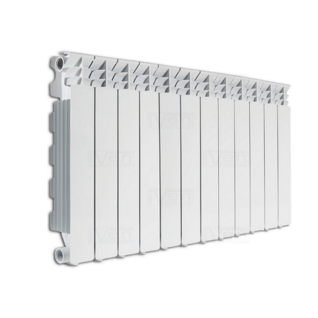 Радиатор алюминиевый Nova Florida Extrathermserir Super B4 500/100 боковое подключение 12 секций в сборе Белый (V68903412)