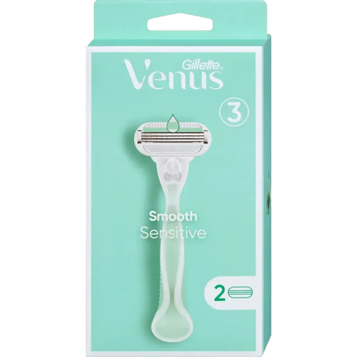 Станок для гоління жіночий Gillette Venus Smooth Sensitive 1 станок + 2 касети