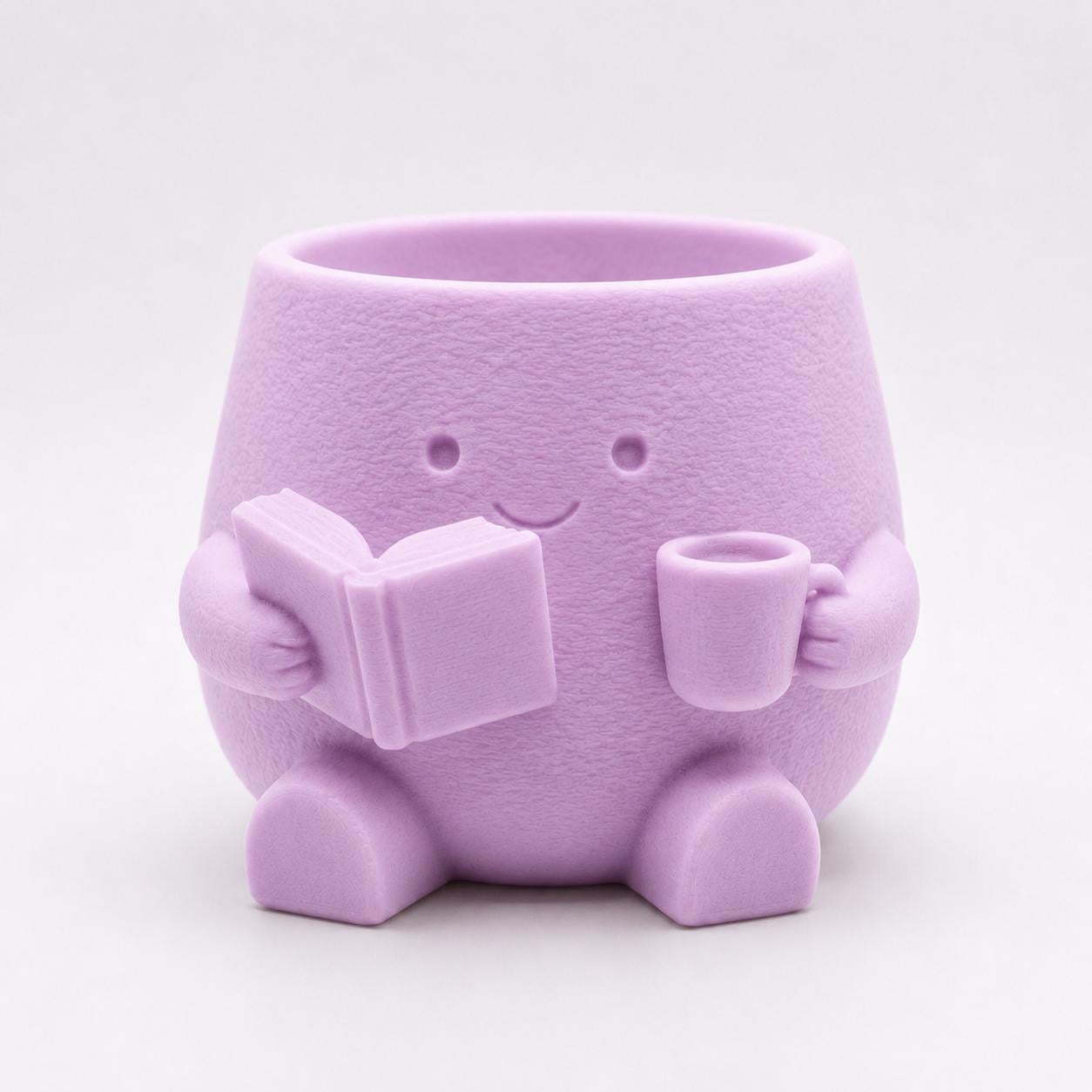 Кашпо 3D More Книголюб пластик 0,45 л Сиреневый (35603463)