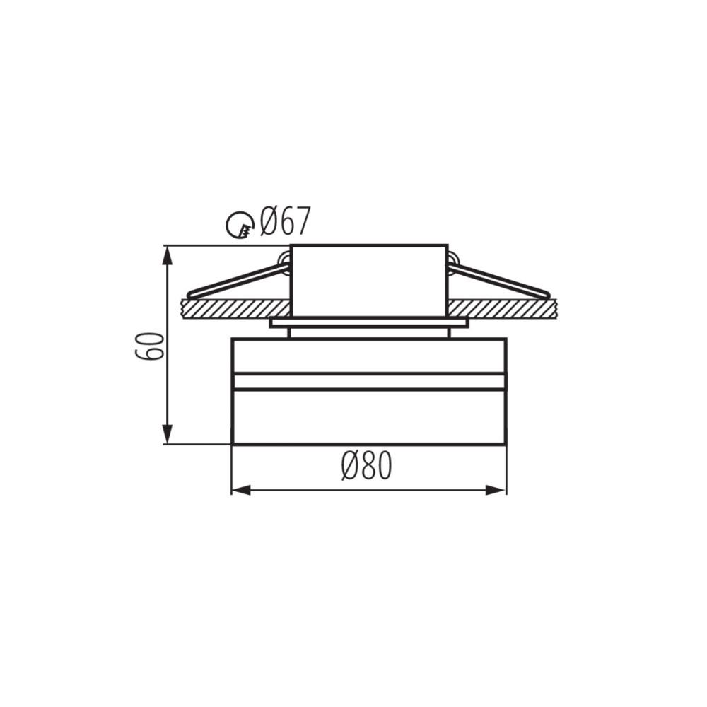 Светильник точечный Kanlux Govik GX5.3/GU10 1x10W IP20 (29234) - фото 2