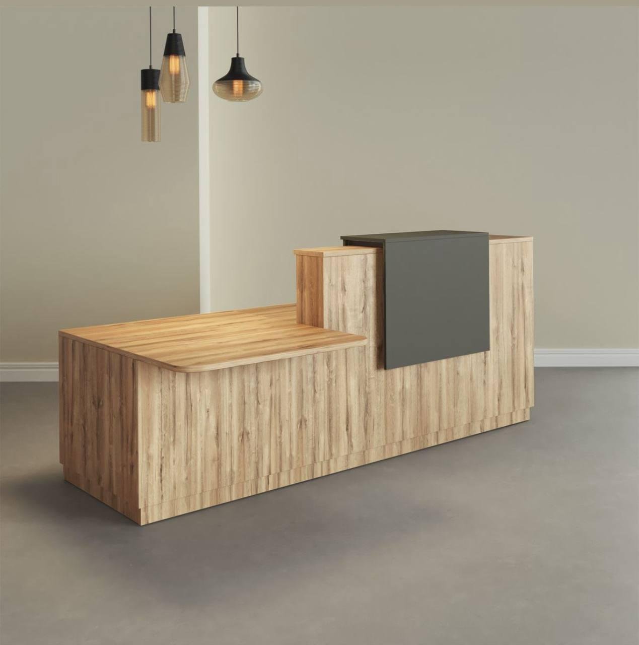 Барна стійка із натурального дерева Аура покрита масло-воском 100 см Сосна (БСД034)