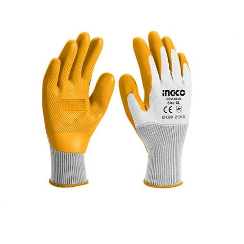 Перчатки INGCO INDUSTRIAL с латексным покрытием XL (000180202)