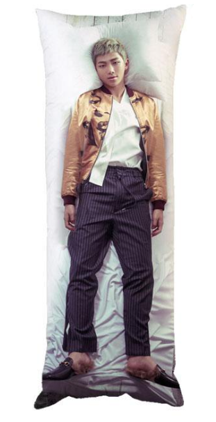 Подушка дакімакура BTS Реп Монстр Кім Намджун декоративна ростова двостороння 60x200 см