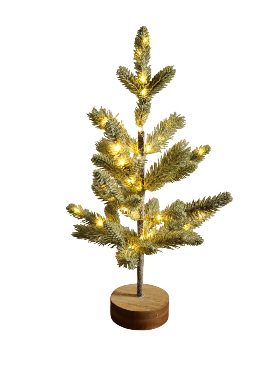 Світильник декоративний Ялинка засніжена від батарейок та USB 60 см (1273)