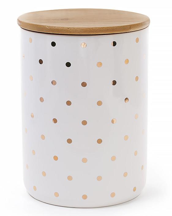 Банка Gold Star Горох для сыпучих продуктов 1225 мл с бамбуковой крышкой