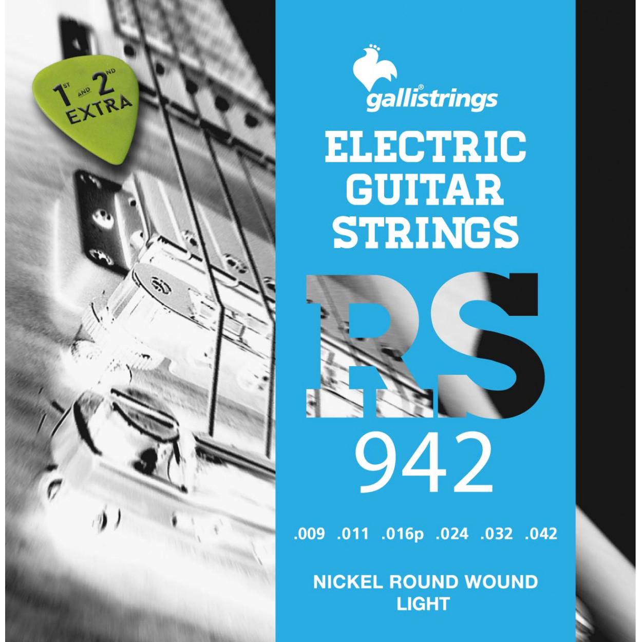 Струни для електрогітари GalliStrings RS942 Light Tension (58073)