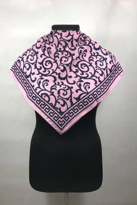 Платок женский с растительным узором Розовый (ХустM168)