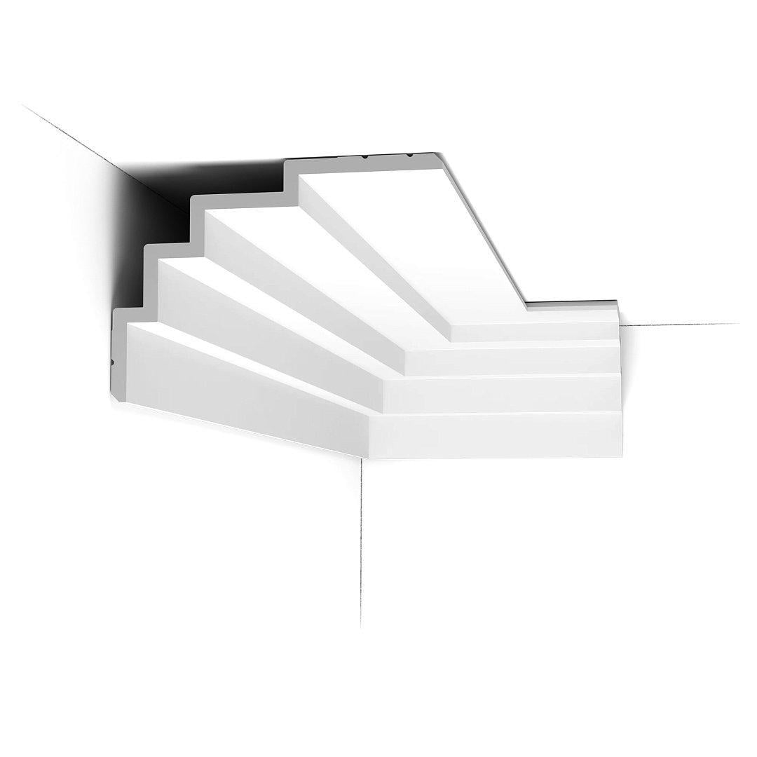 Карниз полиуретановый Orac Decor C393 жесткий 211,7х151,7x2000 мм (29012947)