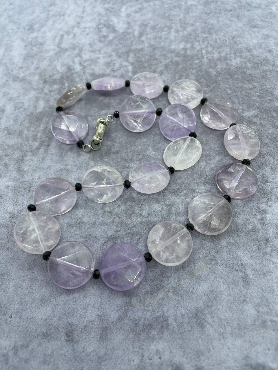 Бусы аметист 45 см 20 мм Фиолетовый (1077)