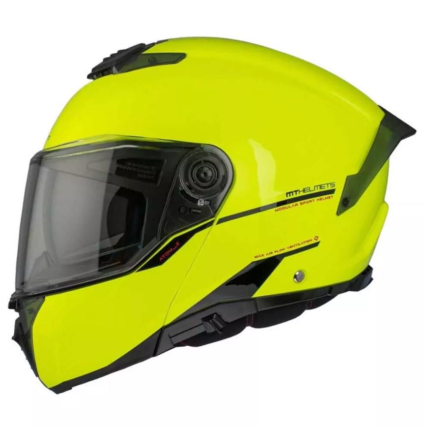 Мотошолом MT HELMETS Atom 2 SV Solid A3 L Gloss Yellow (29800)