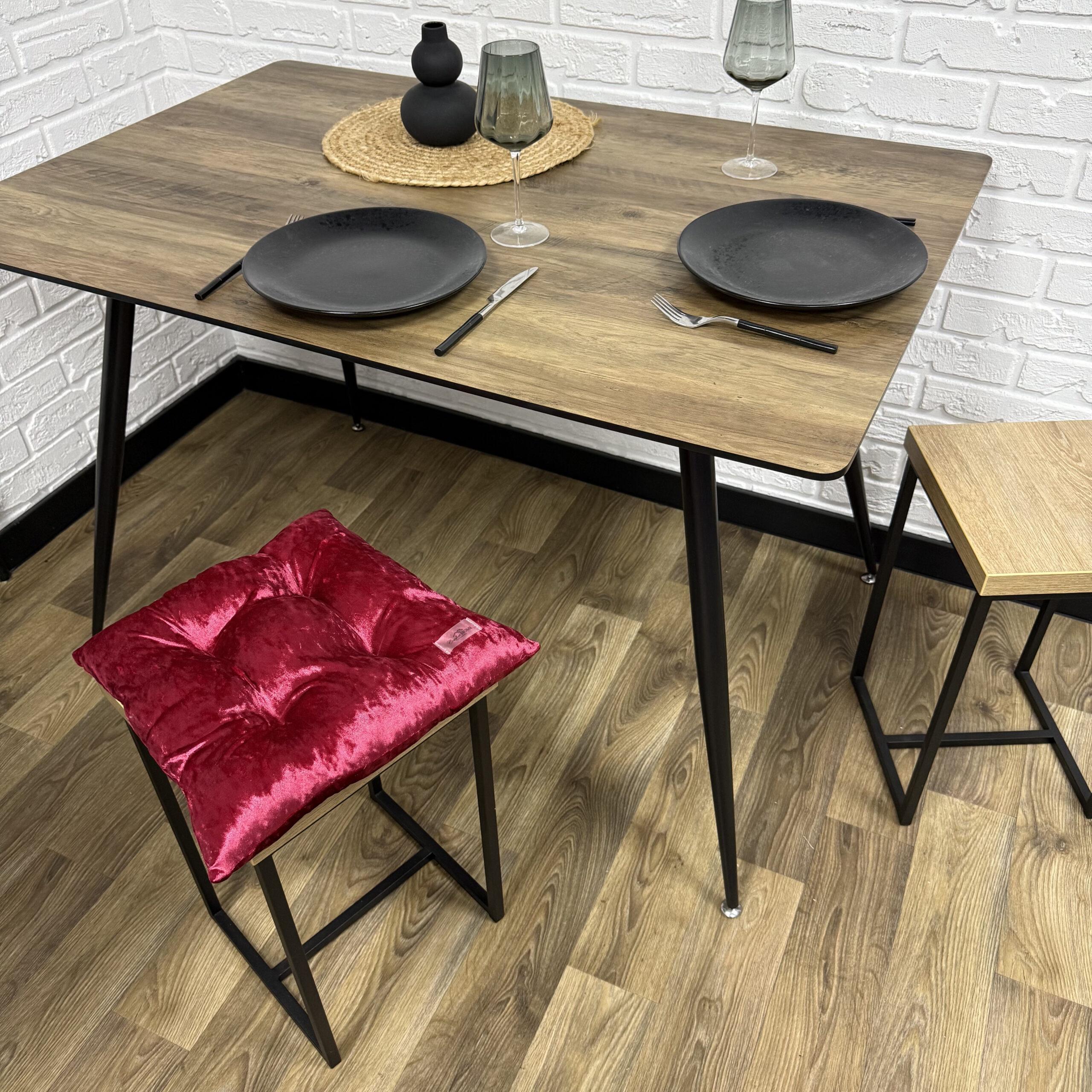 Сидение Comfort Home на стул велюровое мраморное 40х40 см