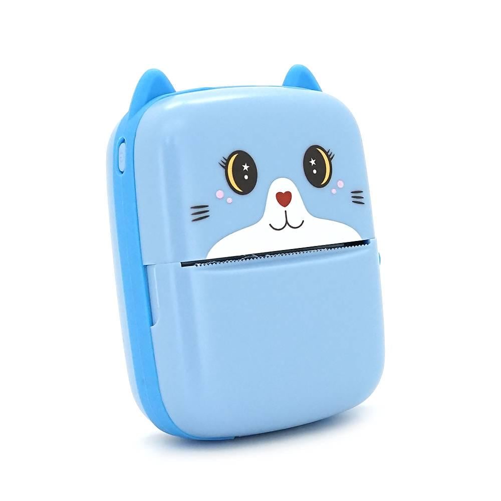 Термопринтер дитячий портативний A8 Cat bluetooth Type-C Blue (36723)