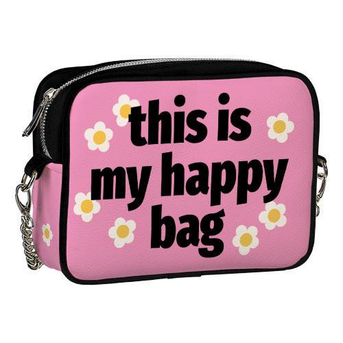 Сумка на цепочке Presentville Cherie This is my happy bag (CHE2 22S003 BL)