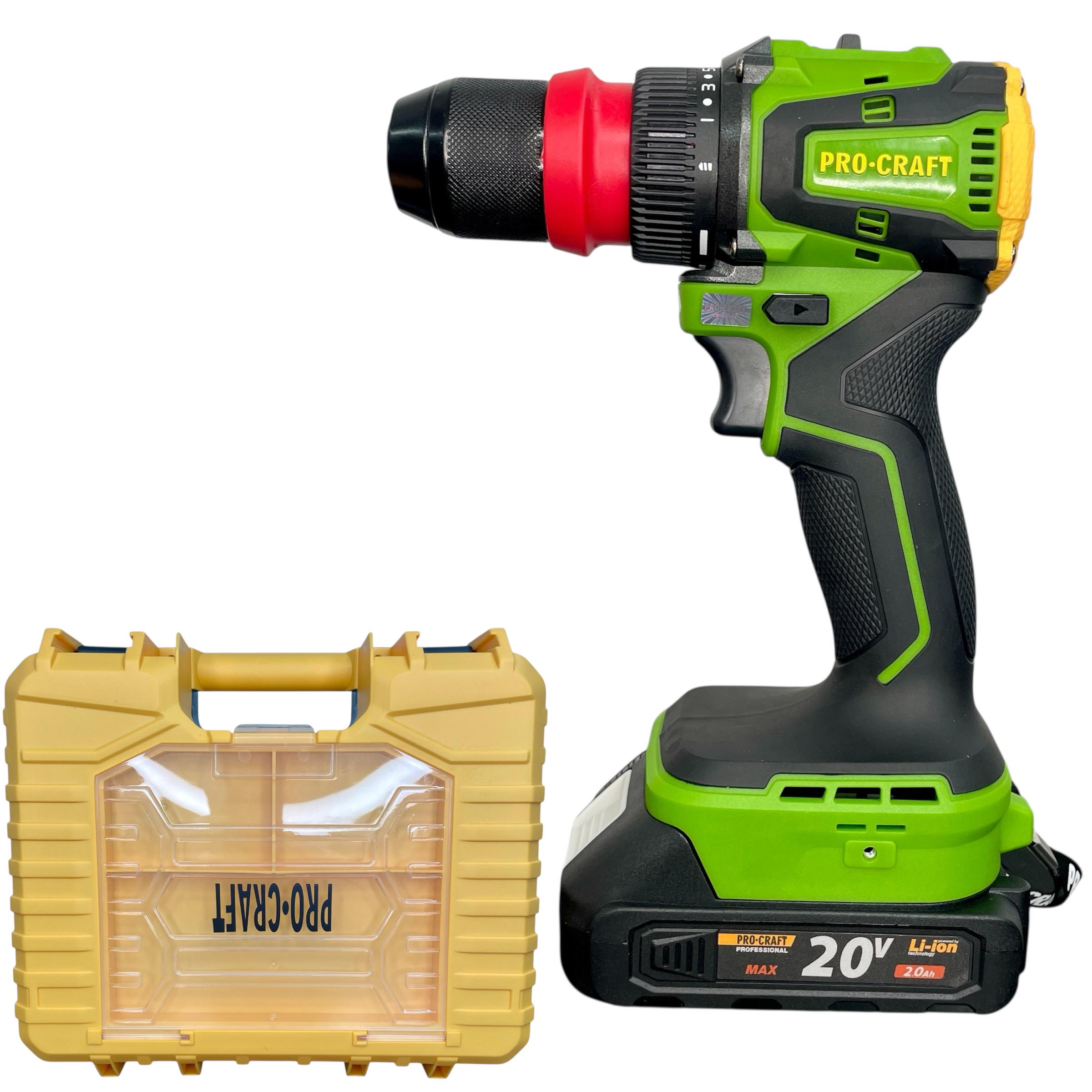 Шуруповерт акумуляторний Procraft PA20Li DFR з 1 акб та зп (000209)