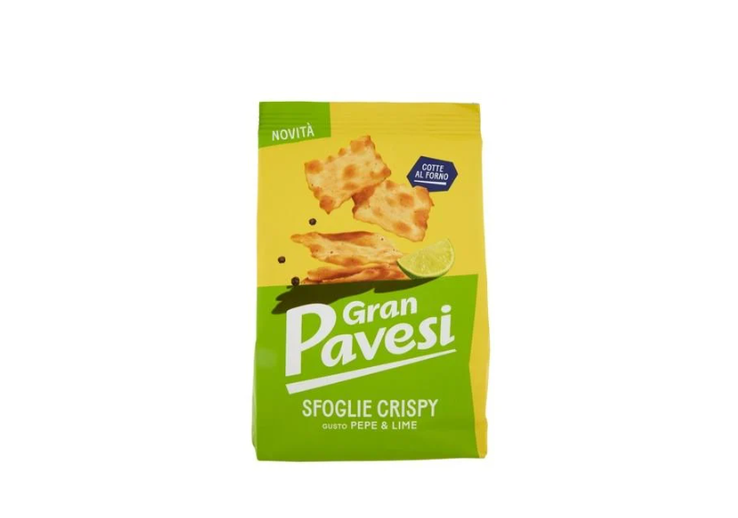Снек Gran Pavesi Sfoglie Crispy Gusto Pepe/Lime 150 г