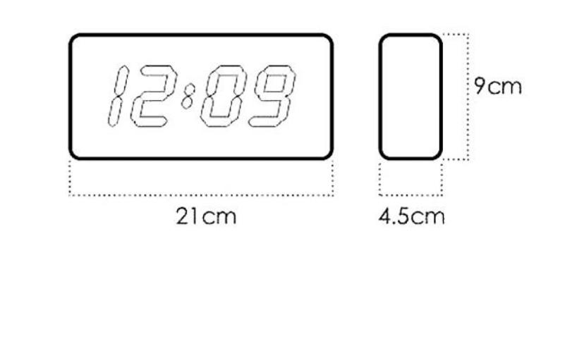 Годинник настільний LED VST-865 Чорний/Червоний (13889114) - фото 2