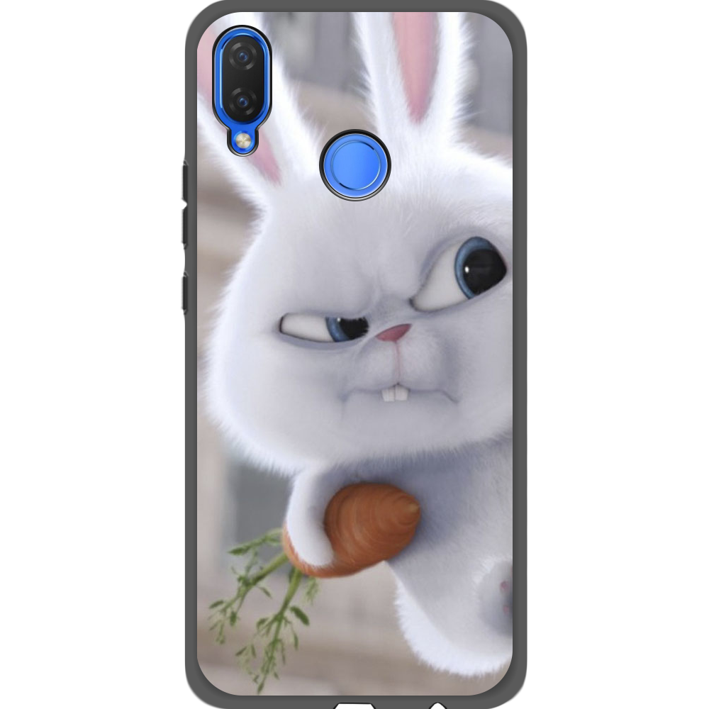 Чехол Boxface Huawei P Smart Plus Rabbit Snowball Черный силикон (34912-up1116-35159)