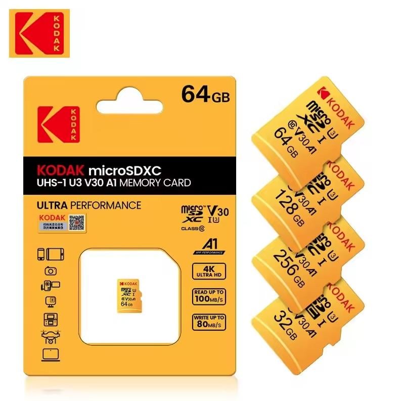 Карта памяти Kodak V30 U3 A1 Class 10 4K MicroSD 64 Gb (25043136) - фото 4