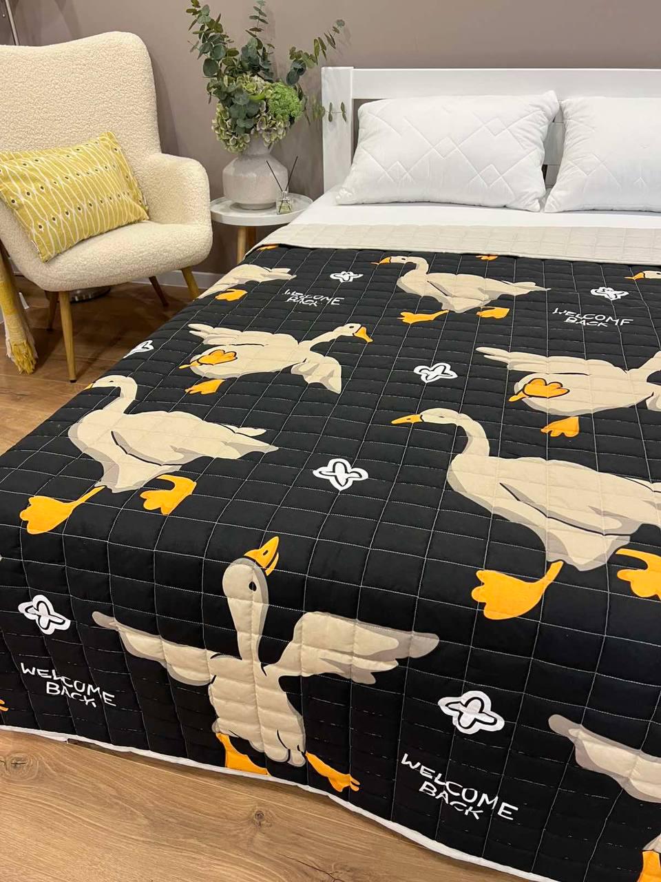 Ковдра дитяча з малюнком гусей двостороння 150х210 см Чорний - фото 7 Ковдра дитяча з малюнком гусей двостороння 150х210 см Чорний - фото 7