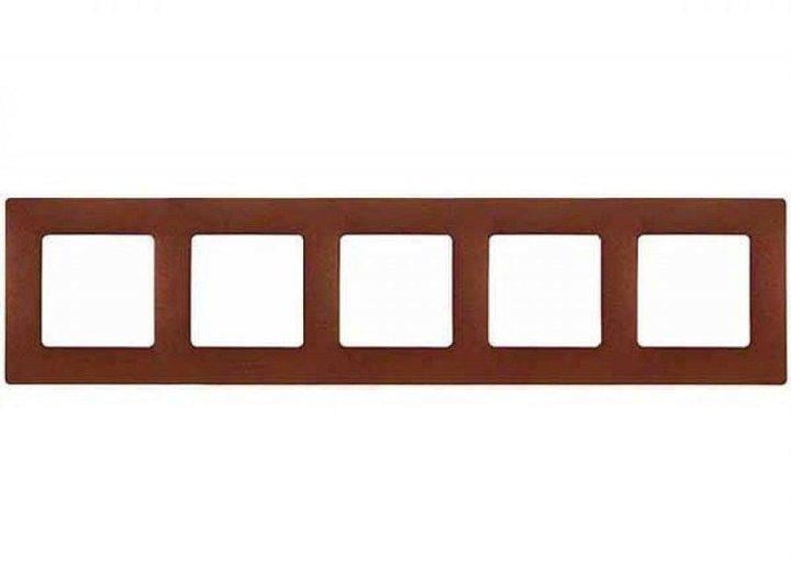 Рамка 5 постов Legrand 672575 Etika пластик Какао (11577870)