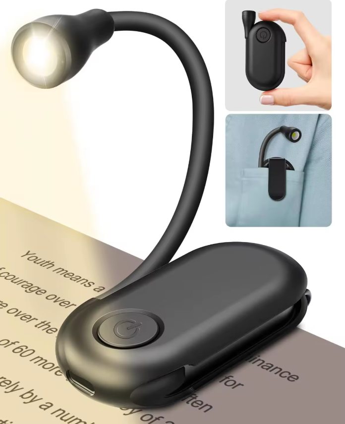 Лампа-фонарик на прищепке для чтения книг LJC-182 3 Вт Черный (2120678) - фото 3 Лампа-фонарик на прищепке для чтения книг LJC-182 3 Вт Черный (2120678) - фото 3