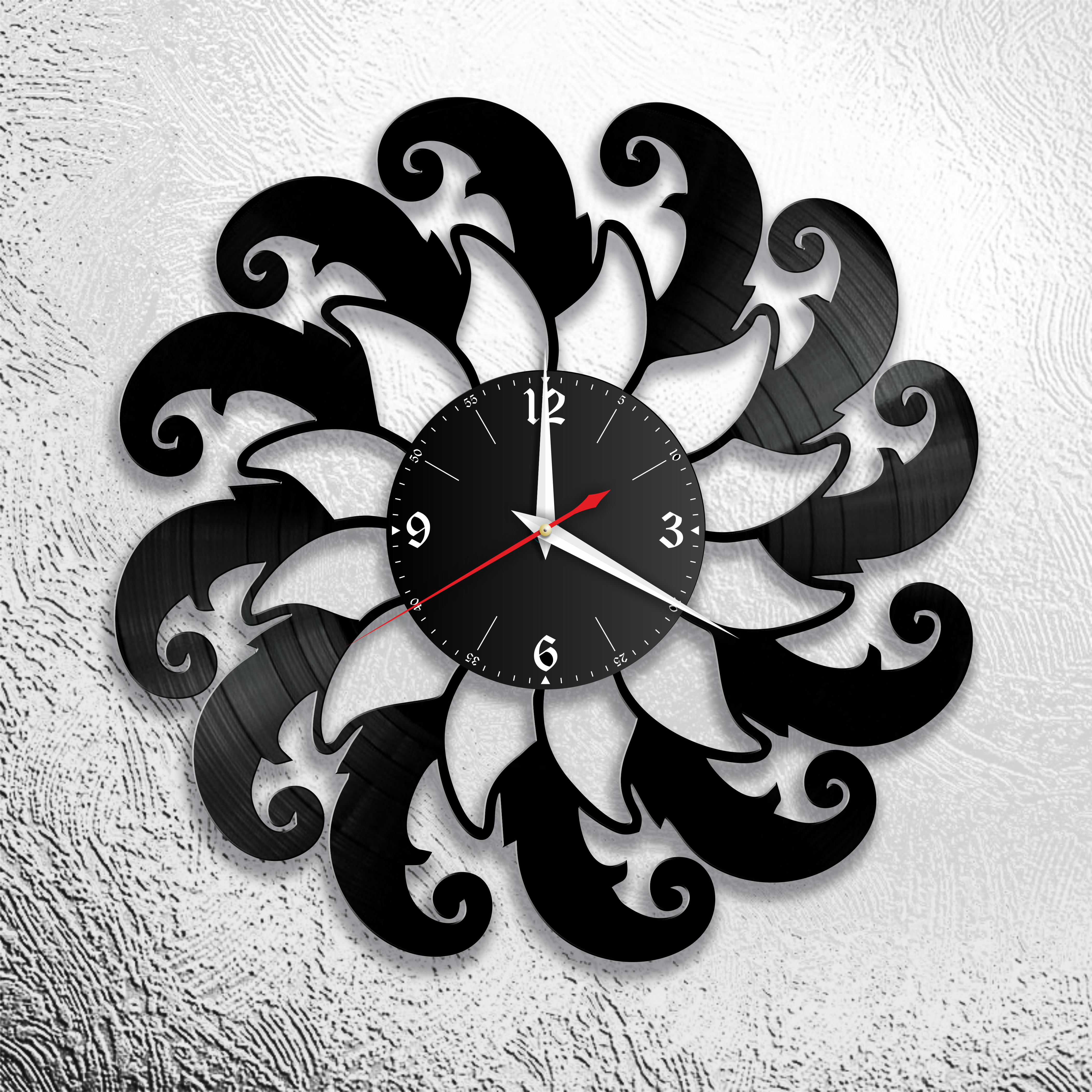 Часы настенные Подсолнух 1117 из виниловой пластинки