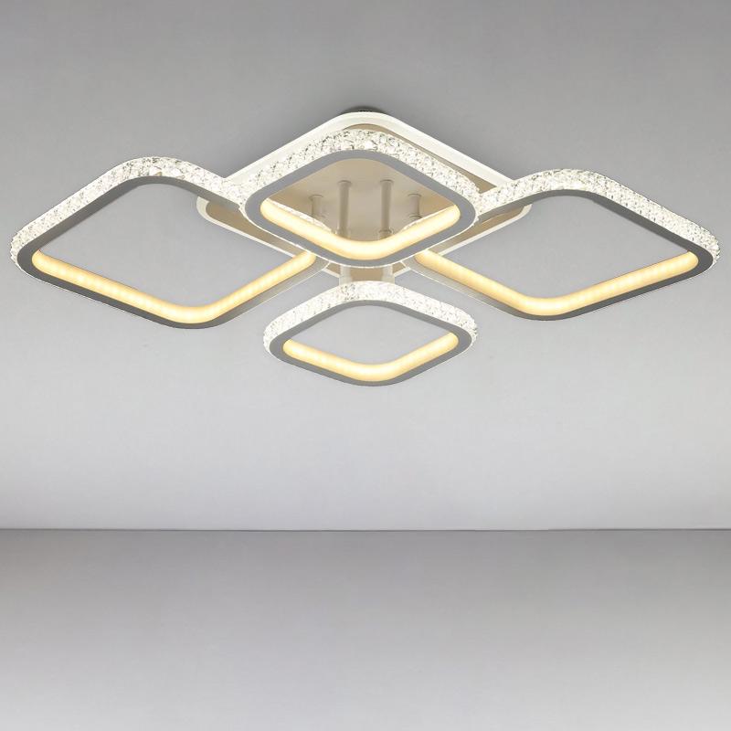 Люстра потолочная LED с RGB подсветкой Light House NM-16455/22 RGB 162 W Белый (16014)