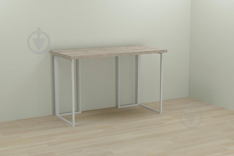 Компьютерный стол Ferrum-decor Ханна 75x100x70 белый ДСП Дуб Шервуд 32мм