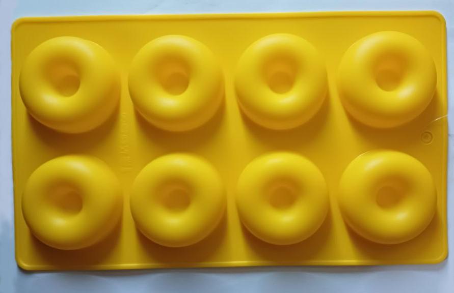 Форма силиконовая для десертов Пончик 8 шт. Желтый (07254c4a)