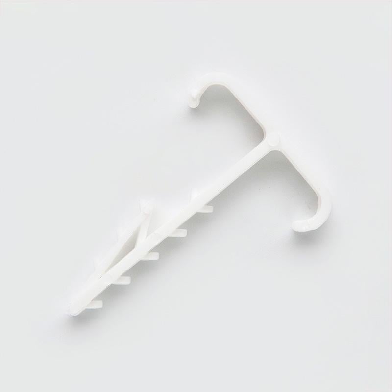 Дюбель-елка Apro двойная для плоских проводов 12х5 мм 100 шт. Белый (FT-2125)