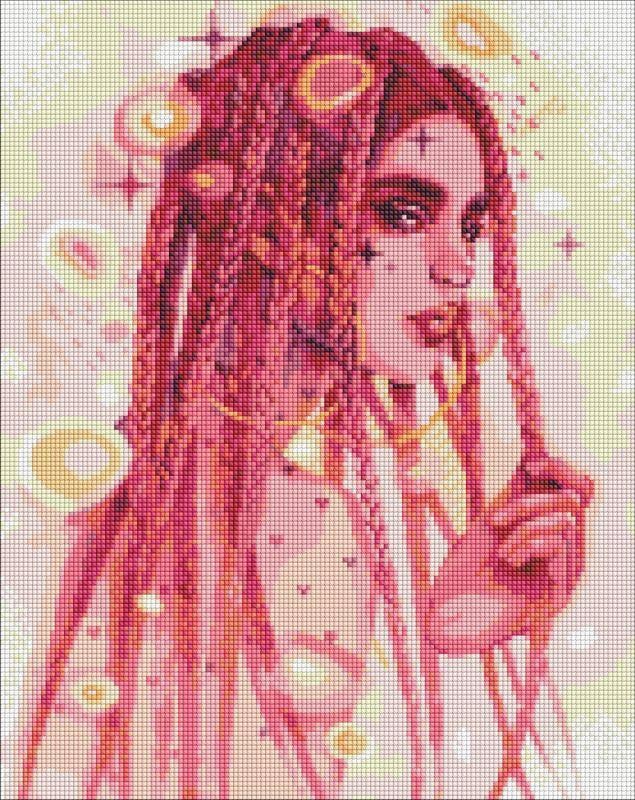 Алмазная мозаика/вышивка Ideyka Удивительная незнакомка lesya nedzelska art 40х50 см (AMO 7495)