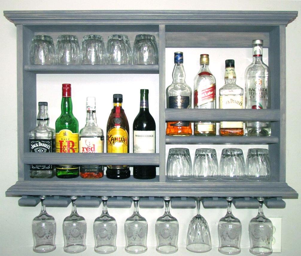 Полка для вина настенная из дерева Ситара Маренго (ПНК-008919)