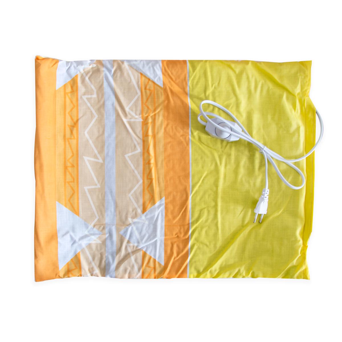 Грелка электрическая с регулятором Чудесник 45 W 40х50 см с треугольниками Желто-оранжевый (1001212-Other-21)