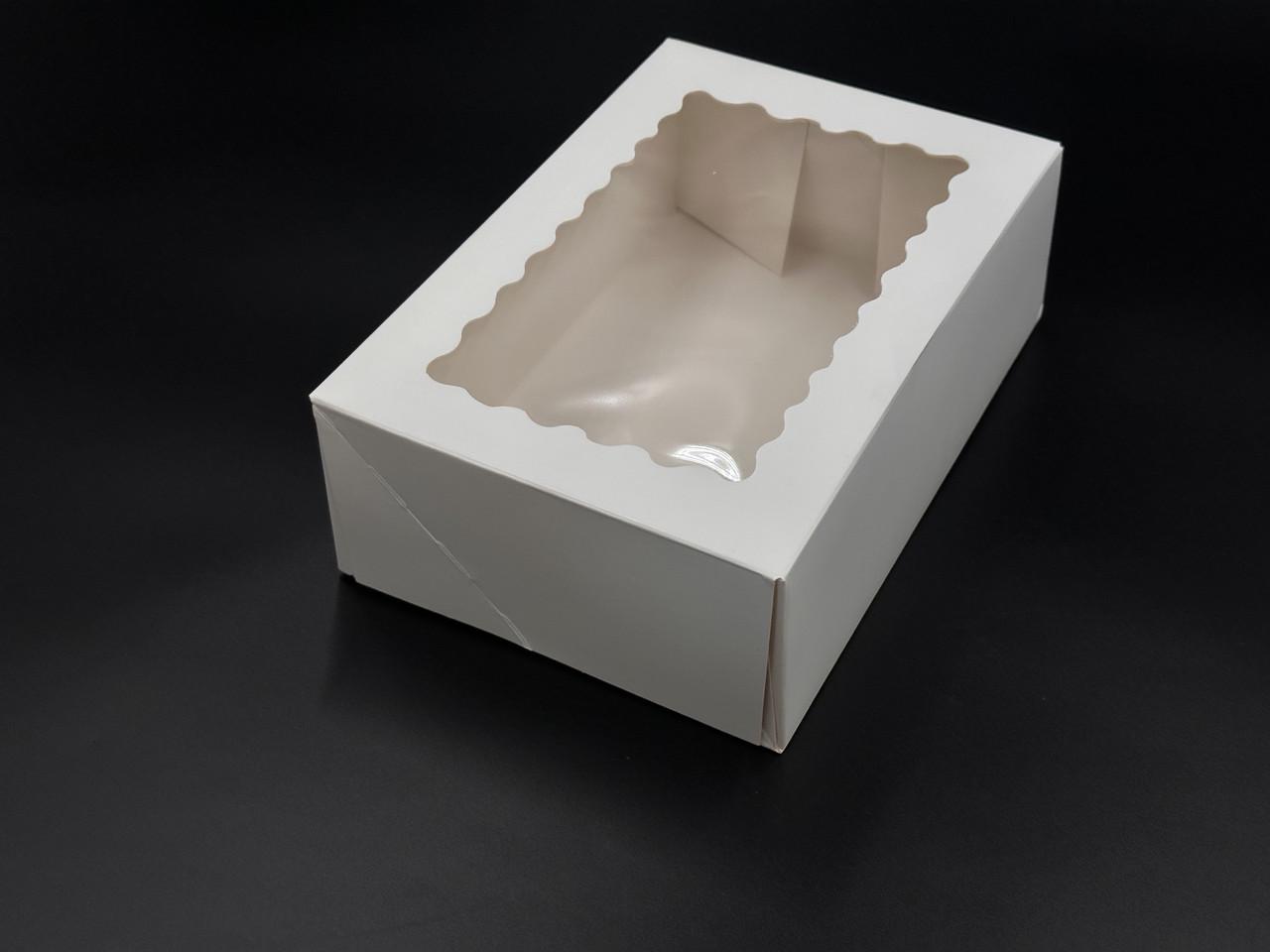 Коробка подарочная со смотровым окошком сборная картонная 22,5х14,5х7 см Белый (OA-122) - фото 4