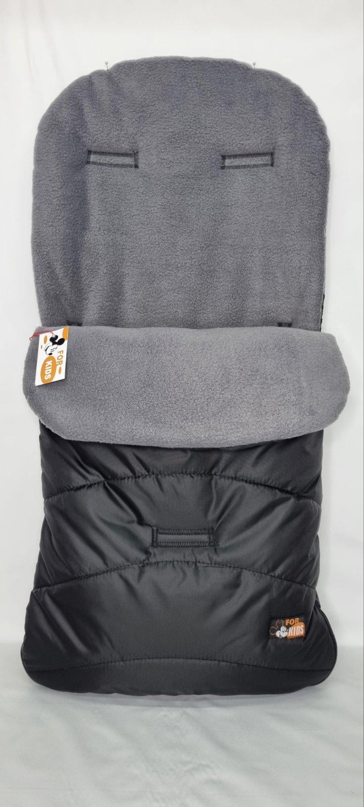 Конверт-чохол зимовий в коляску For Kids флісовий Чорний (910)