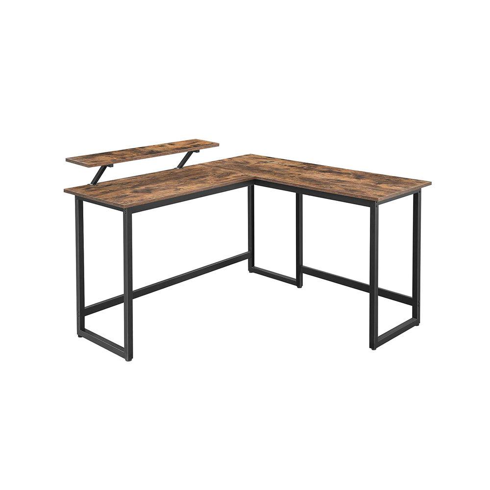 Компьютерный стол 140х130х89 см Черный/Бежевый (LWD56X)
