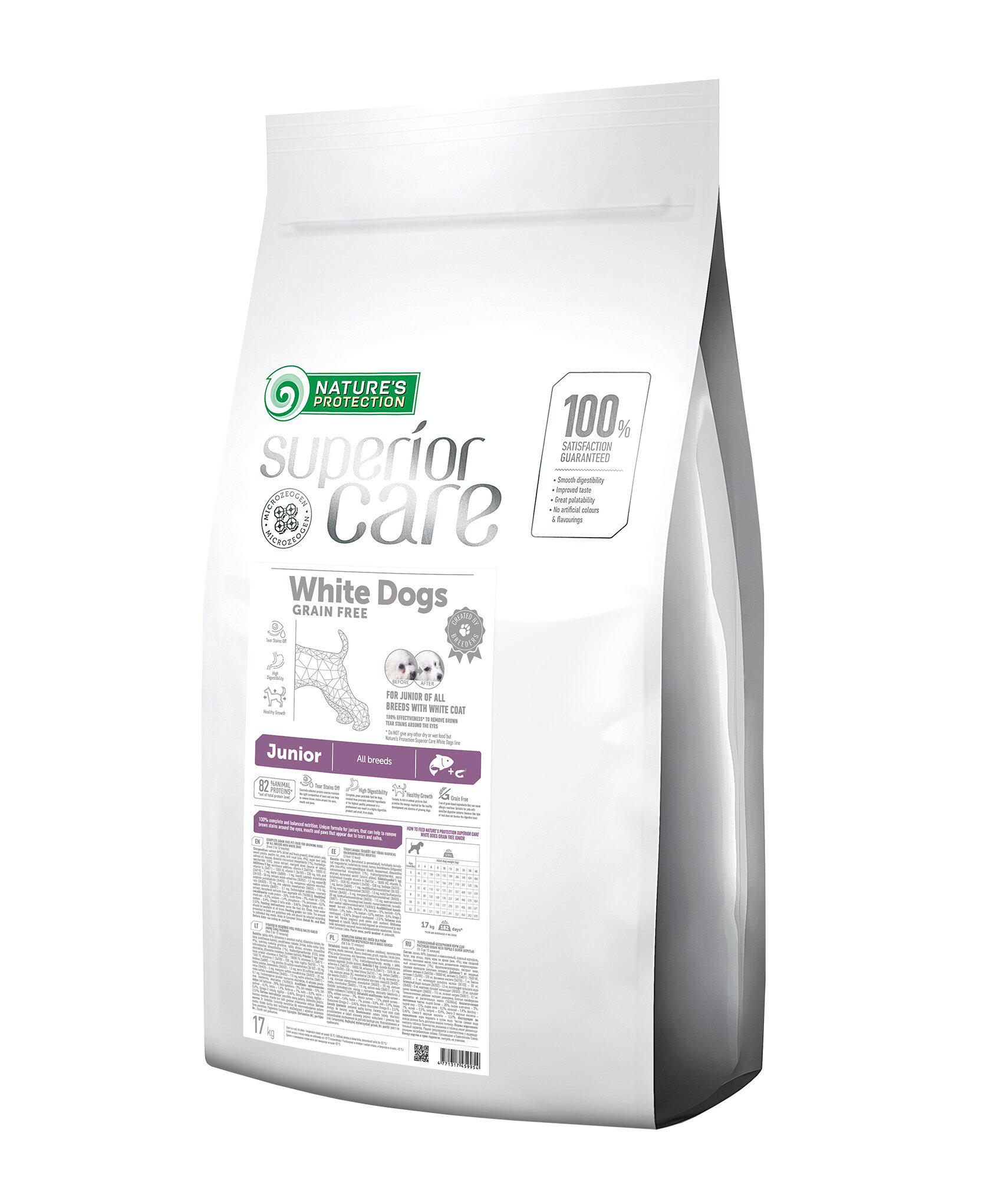 Корм сухой для щенков Nature's Protection Superior Care White Dogs GF Junior All Breeds 17 кг (24149366)