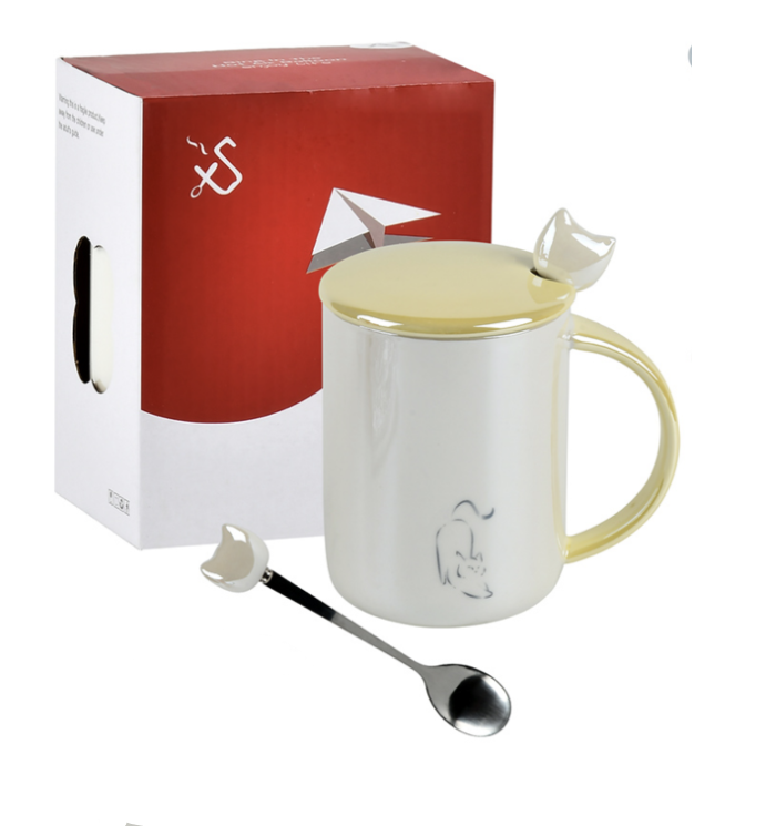 Чашка з кришкою та ложкою 400 мл (R32282)