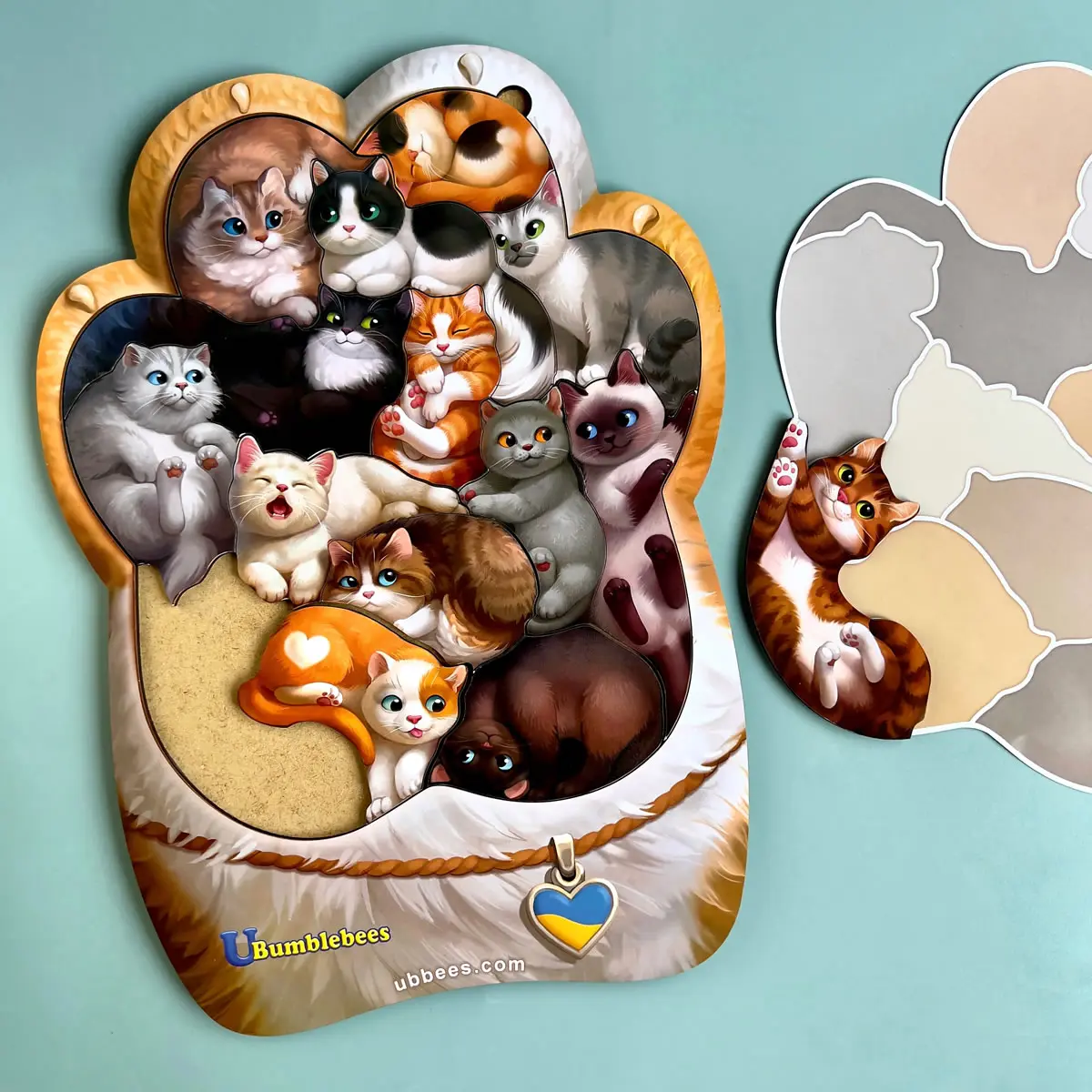 Пазл дерев'яний Котики-муркотики рамка-вкладка (2394139435) - фото 7 Пазл дерев'яний Котики-муркотики рамка-вкладка (2394139435) - фото 7